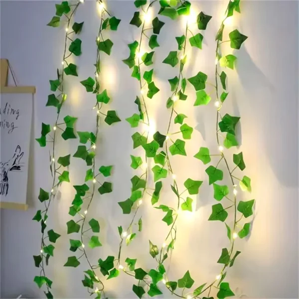 20 LED Green Leaf Fairy Light - Image 2