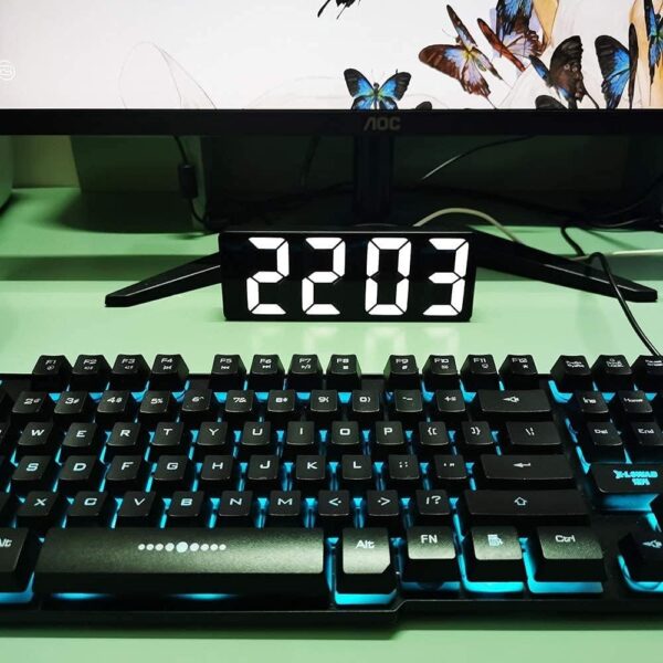 LED Smart Table Clock | White - Image 4