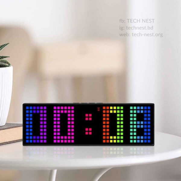 RGB Cyberpunk Edition Clock with Timer and Alarm- Black Shell - Image 2