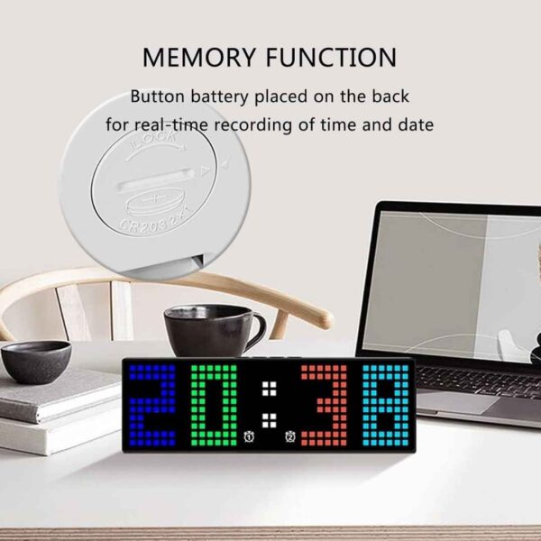 RGB Cyberpunk Edition Clock with Timer and Alarm- Black Shell - Image 3