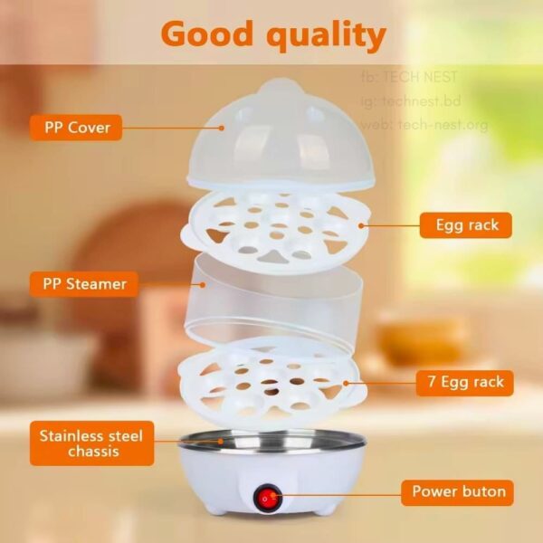 Multifunctional Double Layer Electric Egg Cooker - Image 4