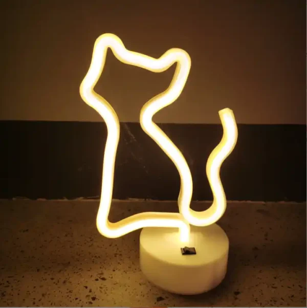 Cat Shape LED Neon Sign Light for Bedroom Decor 3 Cat Shape LED Neon Sign Light for Bedroom Decor - Image 3
