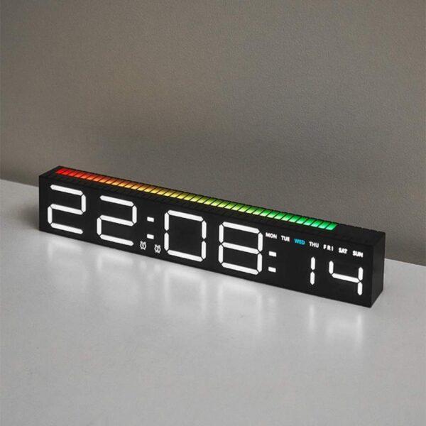 LED Digital Clock with RGB Rhythm Light 2 LED Digital Clock with RGB Rhythm Light - Image 2