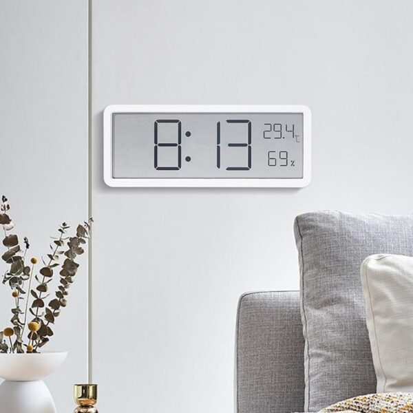 Large Display Wall Clock with Temperature and Humidity Feature - Image 3