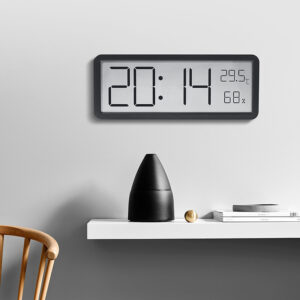 Large Display Wall Clock with Temperature and Humidity Feature