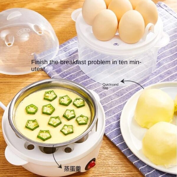 Multifunctional Double Layer Electric Egg Cooker - Image 3