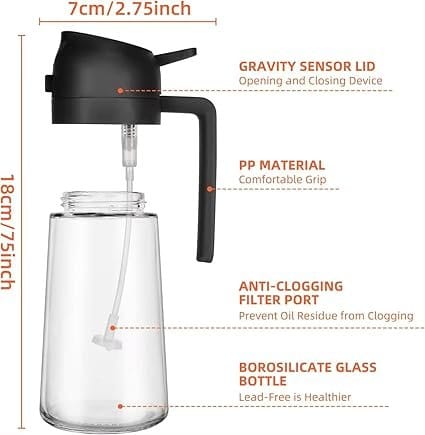 Oil Dispenser and Sprayer Bottle 2 in 1 4 Oil Dispenser and Sprayer Bottle 2 in 1 - Image 4