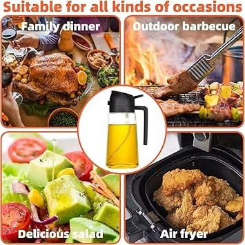 Oil Dispenser and Sprayer Bottle 2 in 1 3 Oil Dispenser and Sprayer Bottle 2 in 1 - Image 3