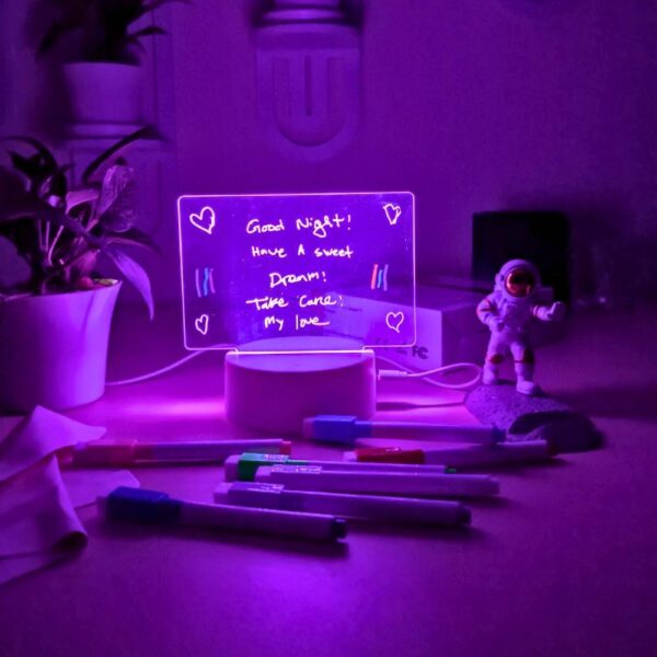 RGB LED Noteboard Lamp With 7 Colour Pen - Image 3
