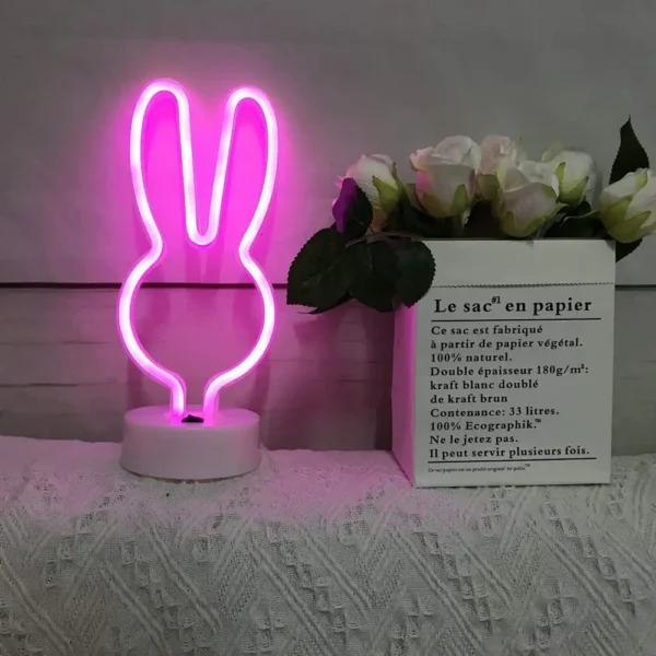 Rabbit Shape LED Neon Sign Light for Room Decor - Image 4