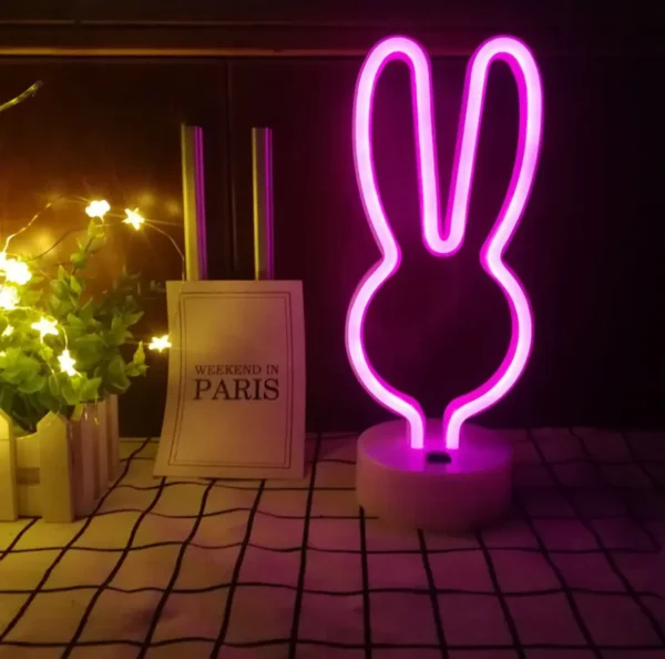 Rabbit Shape LED Neon Sign Light for Room Decor - Image 3