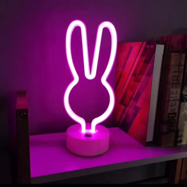 Rabbit Shape LED Neon Sign Light for Room Decor - Image 2