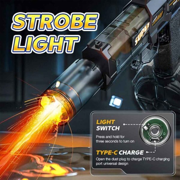 Shark-X High-Capacity Electric Water Gun – Automatic Tactical Blaster - Image 3