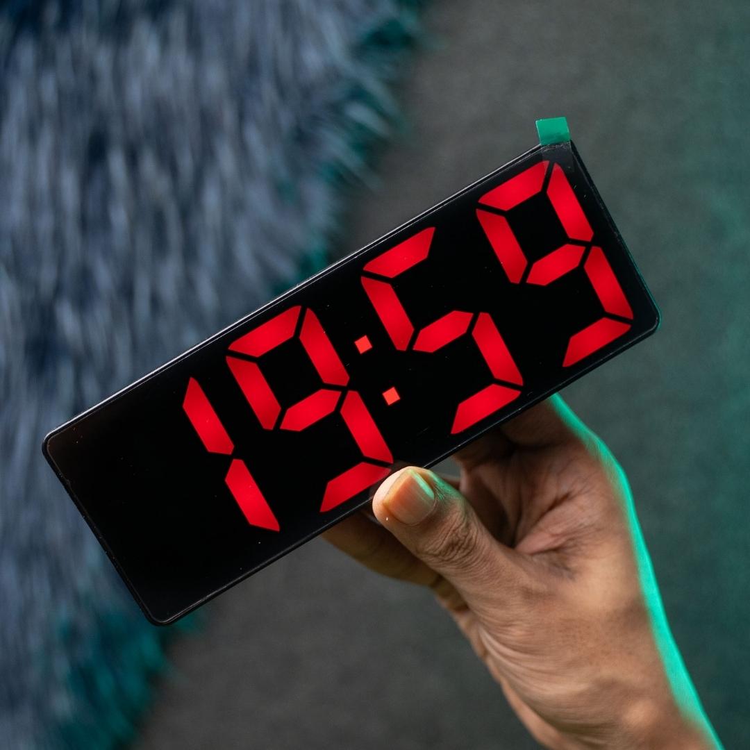 LED Smart Table Clock | Red 1 LED Smart Table Clock | Red