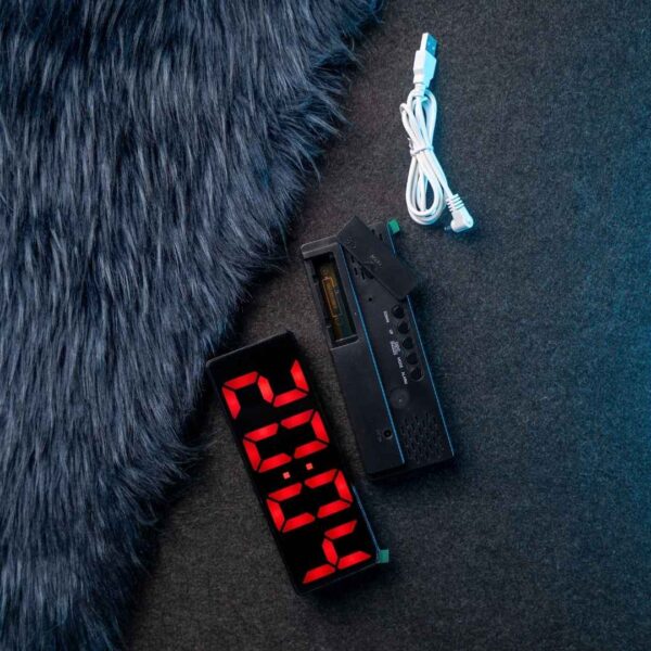 LED Smart Table Clock | Red 4 LED Smart Table Clock | Red - Image 4